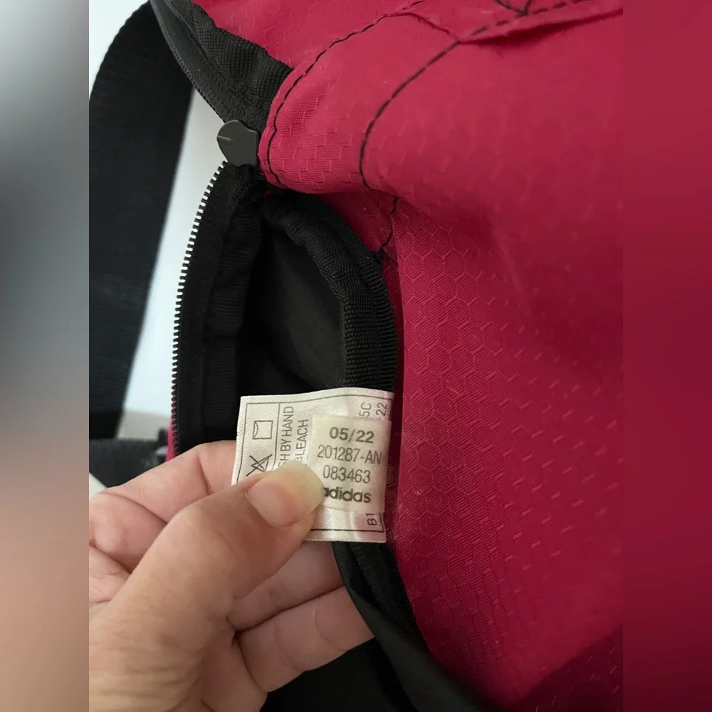 Adidas Diablo Duffel Bag Pink Black Logo Gym Workout Tote Sport Duffle Weekender - Picture 8 of 12